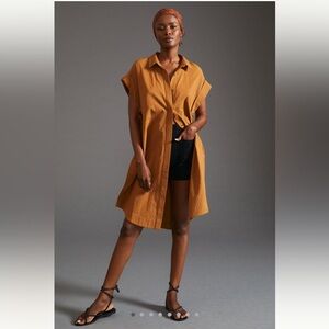 Maeve Side Slit Tunic, Gold, XL, NWT
